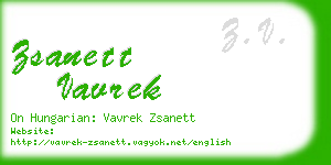 zsanett vavrek business card